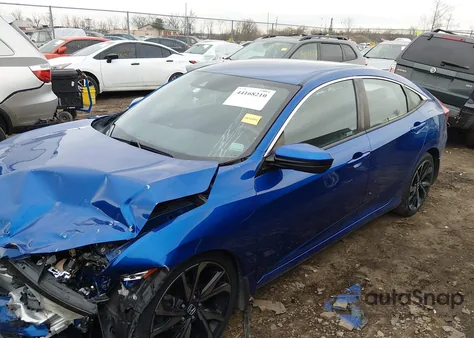 2019 Honda Civic Sport z USA, uszkodzony, nr VIN 2HGFC2F81KH600147